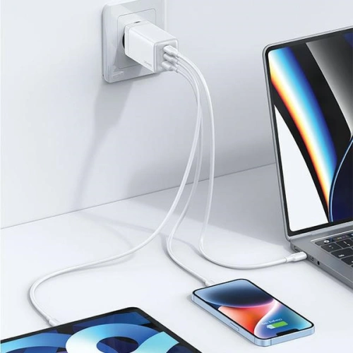 Kup USAMS US-CC180 Sandru Serie Netzladegerät 2xUSB-C+1xUSB-A GaN PD QC 65W schwarz - USA1009 - {ean13} - Sklep Home Screen