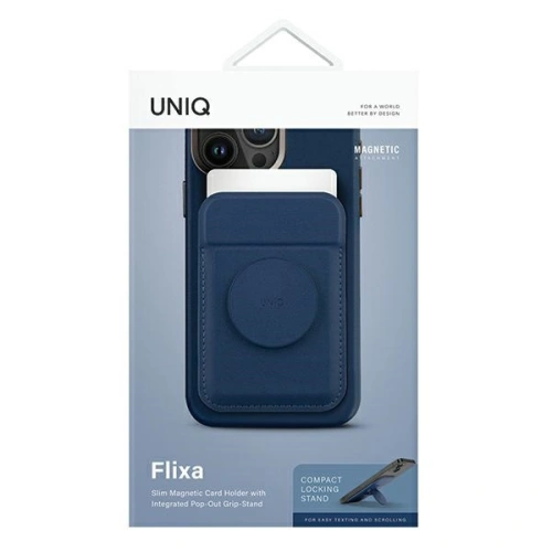 Buy UNIQ Flixa magnetic card wallet with MagSafe navy blue - UNIQ1063 - {ean13} - Home Screen Store Europe