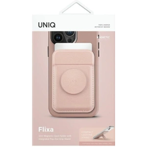 Kup UNIQ Flixa magnetická peněženka na karty s podpěrou MagSafe růžová/blush pink - UNIQ1064 - {ean13} - Sklep Home Screen