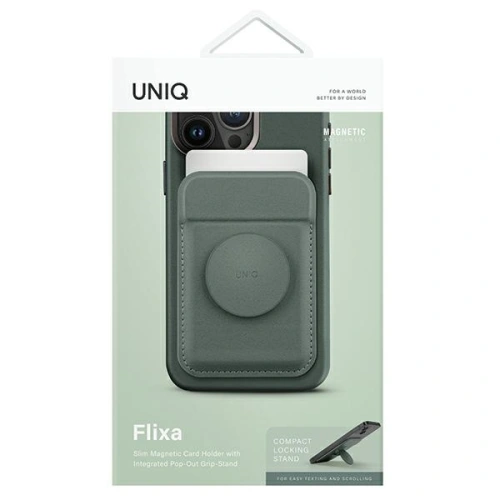 Buy UNIQ Flixa magnetic card wallet with MagSafe lichen green - UNIQ1066 - {ean13} - Home Screen Store Europe