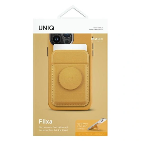 Buy UNIQ Flixa magnetic card wallet with MagSafe canary yellow - UNIQ1067 - {ean13} - Home Screen Store Europe