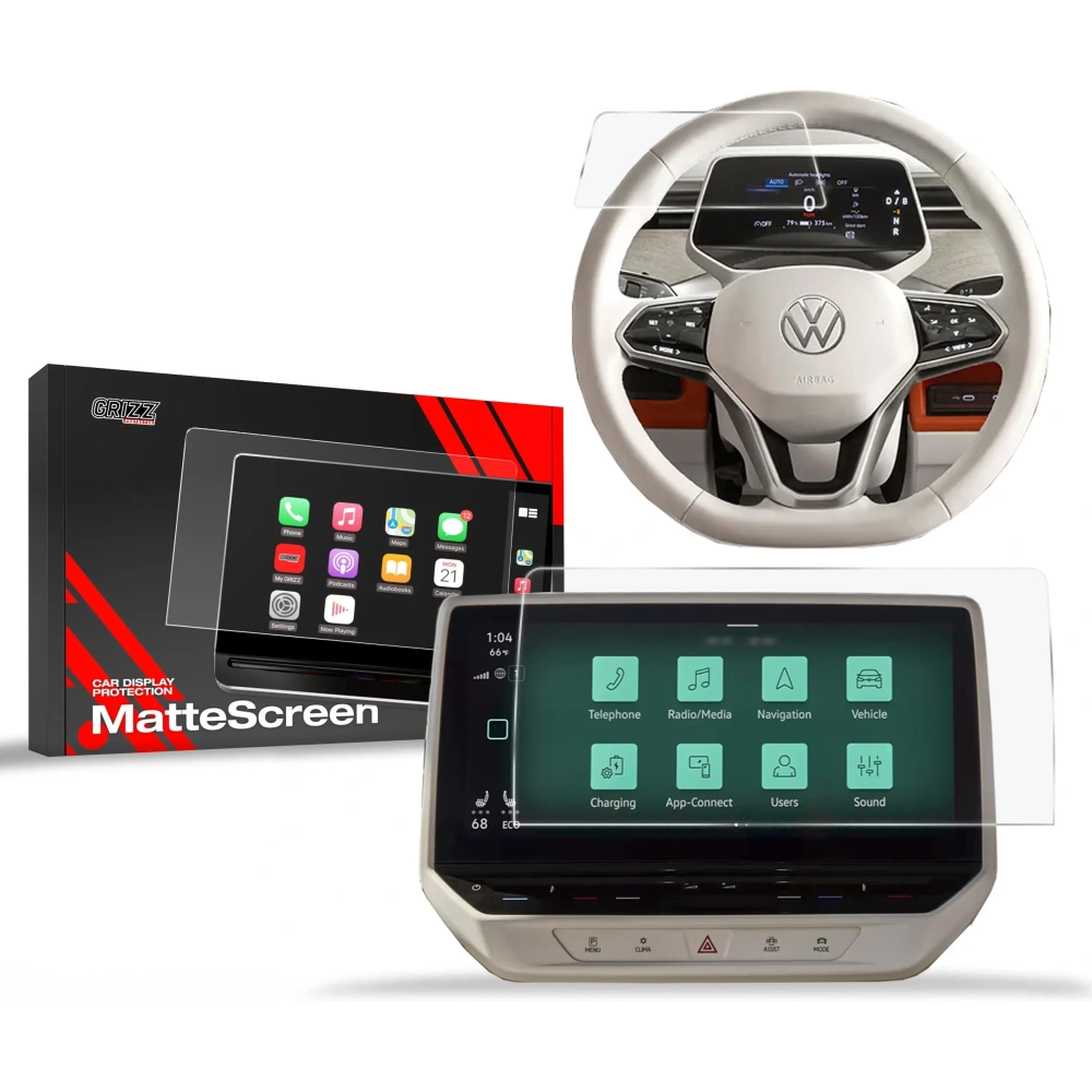 Folia matowa GrizzGlass CarDisplay Protection do Volkswagen ID. Buzz 12" 2022-2025 [2w1]