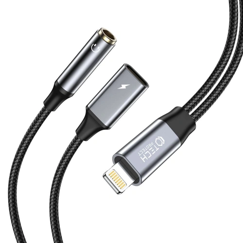 Kup Adaptér Tech-Protect UltraBoost Lightning - mini jack 3.5mm / Lightning Černý - THP2410 - {ean13} - Sklep Home Screen