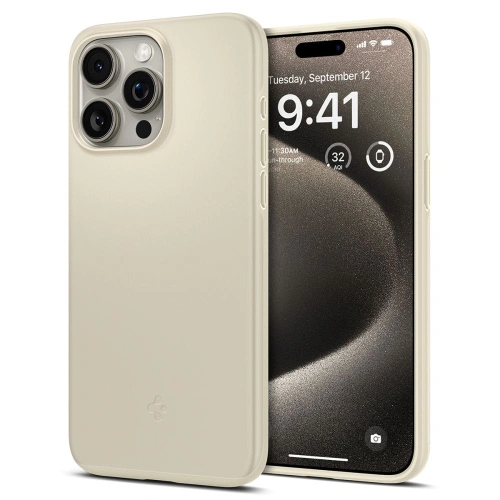Kup Etui Spigen Thin Fit Apple iPhone 15 Pro Max Mute Bézs - SPN3184 - {ean13} - Sklep Home Screen