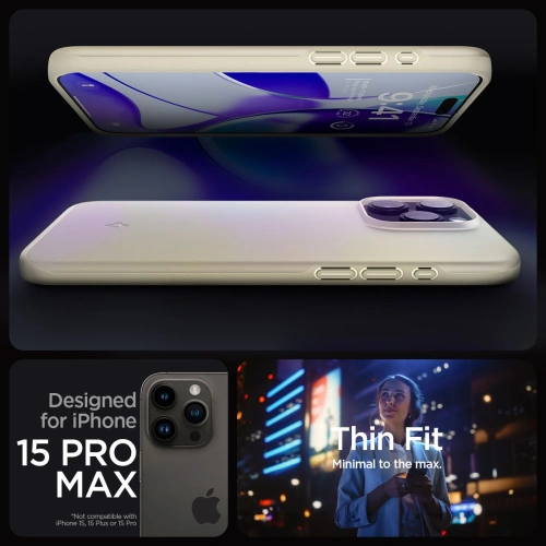 Kup Case Spigen Thin Fit Apple iPhone 15 Pro Max Mute Beige - SPN3184 - {ean13} - Sklep Home Screen