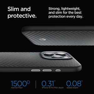 Kup Etui Spigen Enzo Aramid Mag MagSafe Apple iPhone 15 Pro Max Matt Fekete - SPN3185 - {ean13} - Sklep Home Screen