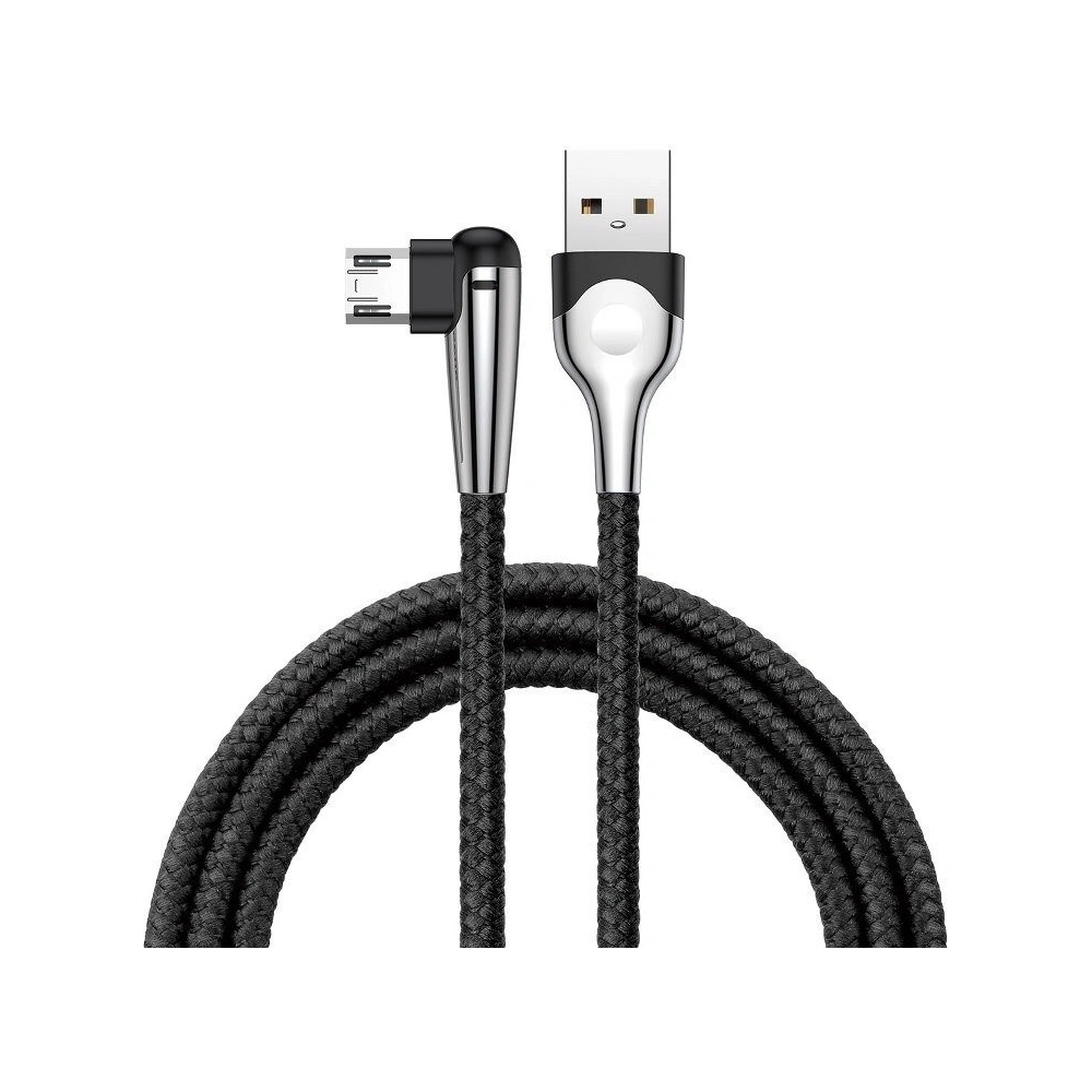 Kątowy kabel micro USB Baseus Sharp Bird 1.5A 2m (czarny)