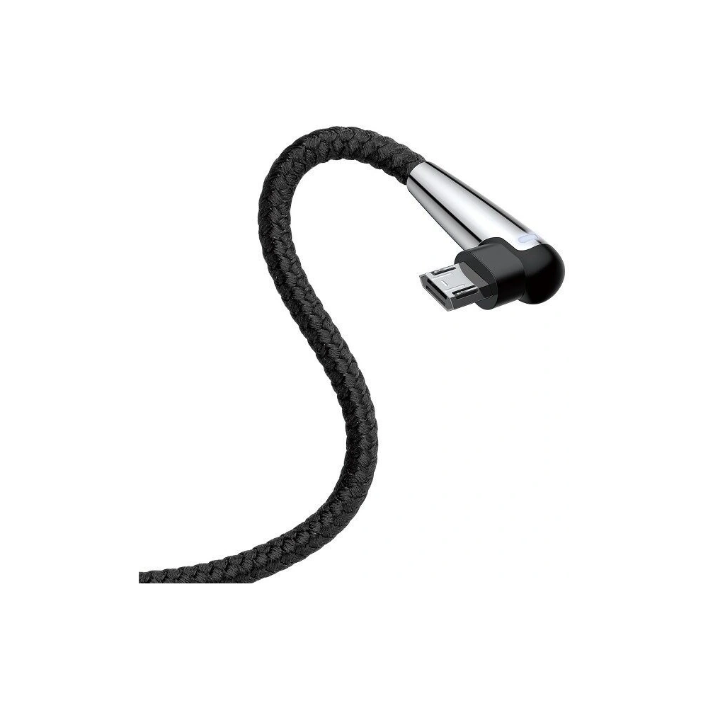 Kątowy kabel micro USB Baseus Sharp Bird 1.5A 2m (czarny)