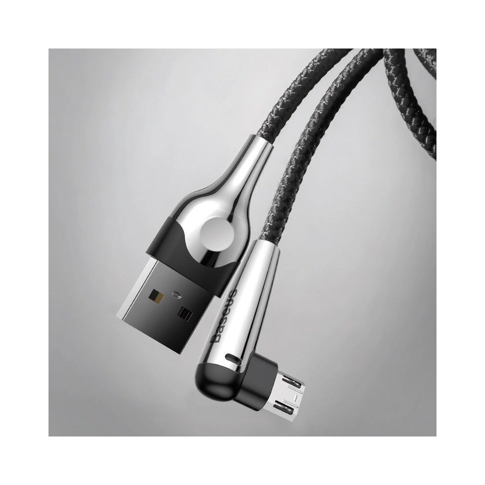 Kątowy kabel micro USB Baseus Sharp Bird 1.5A 2m (czarny)