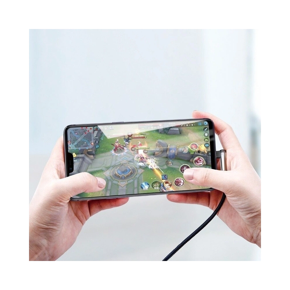 Kątowy kabel micro USB Baseus Sharp Bird 1.5A 2m (czarny)