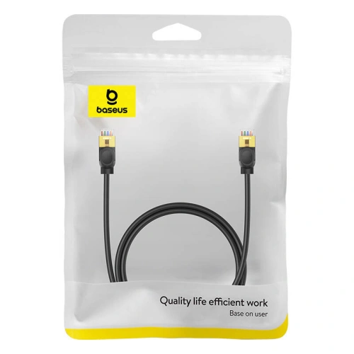 Buy Baseus High Speed, Ethernet RJ45, 10 Gbps, Cat.7, 1m network cable (black) - BSU4759 - {ean13} - Home Screen Store Europe