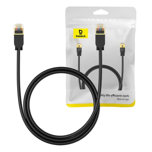 Kup Netzwerkkabel Baseus High Speed, Ethernet RJ45, 10 Gbps, Cat.7, 1m (schwarz) - BSU4759 - {ean13} - Sklep Home Screen