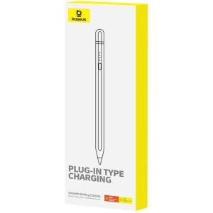 Kup Aktywny rysik Baseus Smooth Writing Series z ładowaniem bezprzewodowym, USB-C (Biały) - BSU4762 - {ean13} - Sklep Home Screen