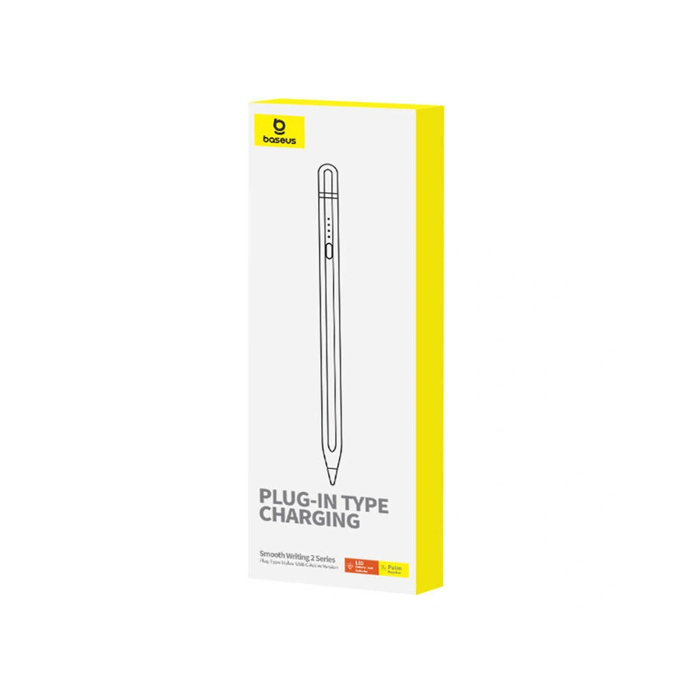 Aktywny rysik Baseus Smooth Writing Series z ładowaniem plug-in USB-C (Biały)