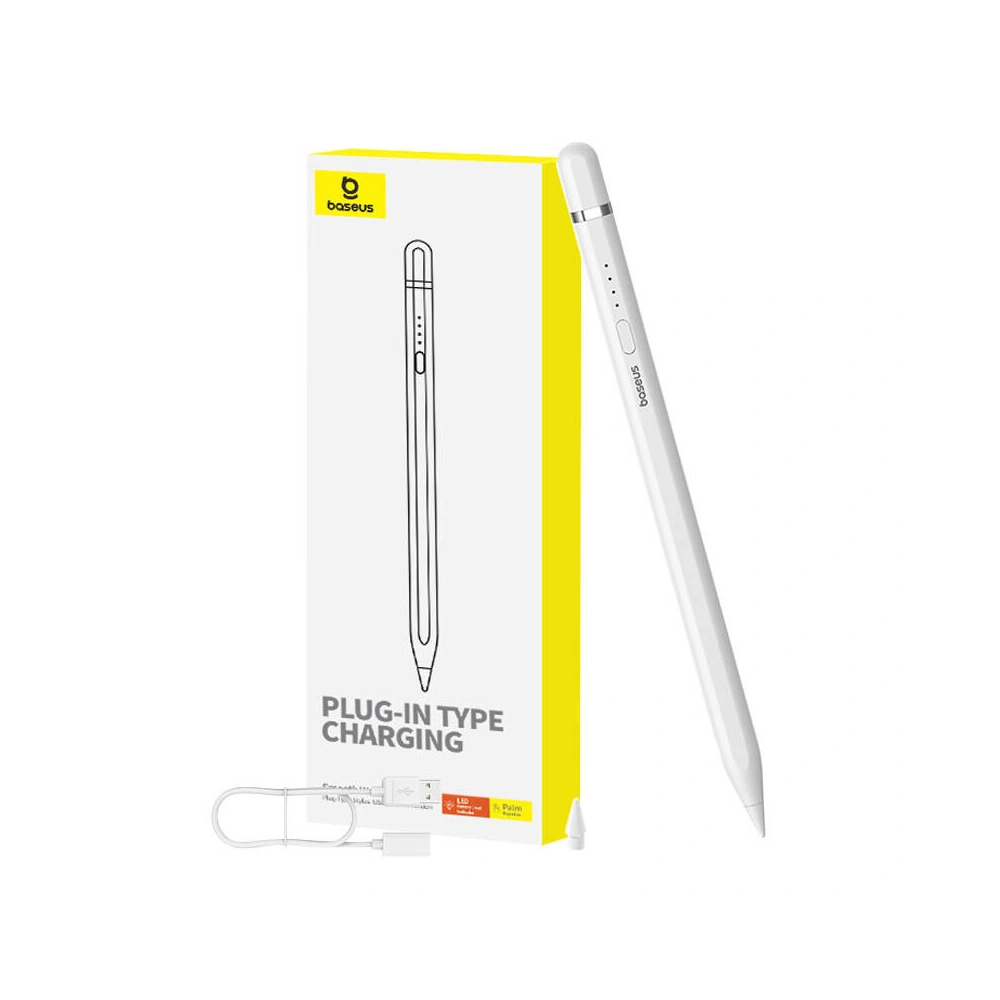 Aktywny rysik Baseus Smooth Writing Series z ładowaniem plug-in USB-C (Biały)