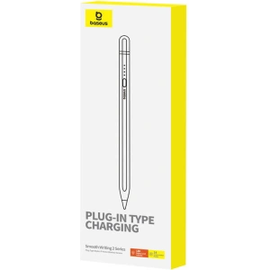 Buy Baseus Smooth Writing Series active stylus with wireless charging, lightning (White) - BSU4764 - {ean13} - Home Screen Store Europe