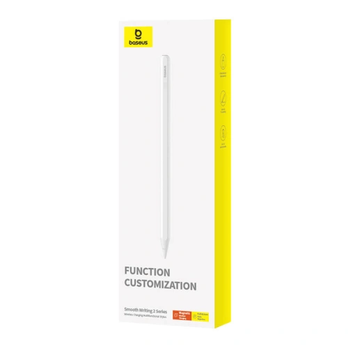 Buy Baseus Smooth Writing Series active multi-function stylus with wireless charging (White) - BSU4766 - {ean13} - Home Screen Store Europe