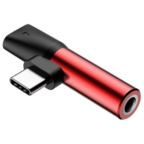 Kup Audio adapter Baseus L41 USB-C a Mini Jack 3.5mm + USB-C (piros) - BSU470RED - {ean13} - Sklep Home Screen
