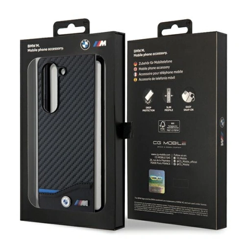 Kup BMW Samsung Husă BMHCZFD522NBCK Galaxy Z Fold5 Leather Carbon negru/negru - BMW524 - {ean13} - Sklep Home Screen