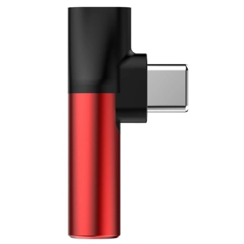 Buy Adapter Audio Baseus L41 USB-C to Mini Jack 3.5mm + USB-C Red - BSU470RED - {ean13} - Home Screen Store Europe
