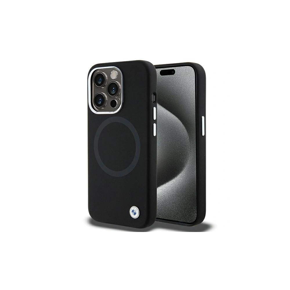 Etui BMW BMHMP15LSILBK2 Apple iPhone 15 Pro Signature Liquid Silicone MagSafe czarny/black