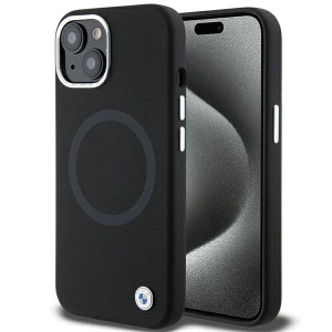 Case BMW BMHMP15MSILBK2 Apple iPhone 15 Plus / 14 Plus Signature Liquid Silicone MagSafe schwarz/black