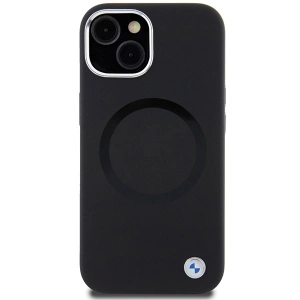 Case BMW BMHMP15MSILBK2 Apple iPhone 15 Plus / 14 Plus Signature Liquid Silicone MagSafe schwarz/black