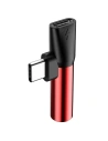Buy Adapter Audio Baseus L41 USB-C to Mini Jack 3.5mm + USB-C Red - BSU470RED - {ean13} - Home Screen Store Europe