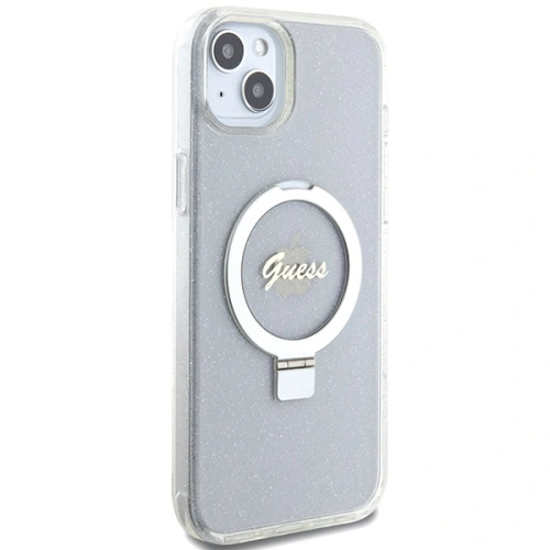 Buy Guess GUHMP15MHRSGSD Apple iPhone 15 Plus / 14 Plus hardcase Ring Stand Script Glitter MagSafe transparent - GUE3003 - {ean13} - Home Screen Store Europe