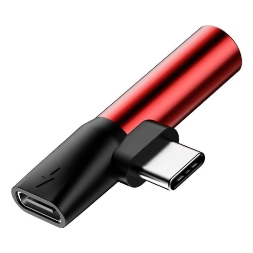 Kup Audio adapter Baseus L41 USB-C a Mini Jack 3.5mm + USB-C (piros) - BSU470RED - {ean13} - Sklep Home Screen