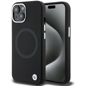 Etui BMW BMHMP15SSILBK2 Apple iPhone 15 Signature Liquid Silicone MagSafe czarny/black