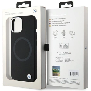 Etui BMW BMHMP15SSILBK2 Apple iPhone 15 Signature Liquid Silicone MagSafe czarny/black
