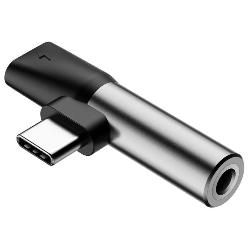Kup Adapter Audio Baseus L41 USB-C do Mini Jack 3.5mm + USB-C (srebrny) - BSU471SLV - {ean13} - Sklep Home Screen