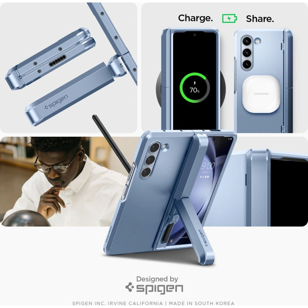 Etui Spigen Tough Armor Pro Pen Samsung Galaxy Z Fold5 Sierra Blue