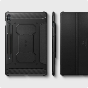 Kup Etui Spigen Rugged Armor Pro Samsung Galaxy Tab S9 FE+ Plus Black - SPN3190 - {ean13} - Sklep Home Screen