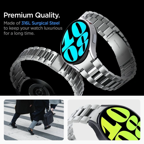 Kup Pasek Spigen Modern Fit Band Samsung Galaxy Watch 6 44mm Silver - SPN3191 - {ean13} - Sklep Home Screen