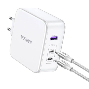 Kup UGREEN CD289 Nexode încărcător de rețea 2xUSB-C, 1xUSB-A 3.0, PD3.1, QC4.0, GaN, 140W (alb) - UGR1761 - {ean13} - Sklep Home Screen