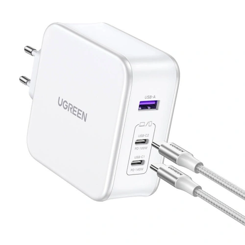 Kup UGREEN CD289 Nexode Netzladegerät 2xUSB-C, 1xUSB-A 3.0, PD3.1, QC4.0, GaN, 140W (weiß) - UGR1761 - {ean13} - Sklep Home Screen