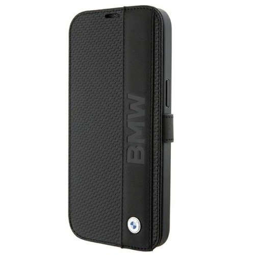 Kup BMW Apple Carcasă BMBKP15L22RDPK iPhone 15 Pro bookcase Leather Textured & Stripe negru/negru - BMW530 - {ean13} - Sklep Home Screen