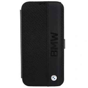 Etui BMW BMBKP15L22RDPK Apple iPhone 15 Pro bookcase Leather Textured & Stripe czarny/black
