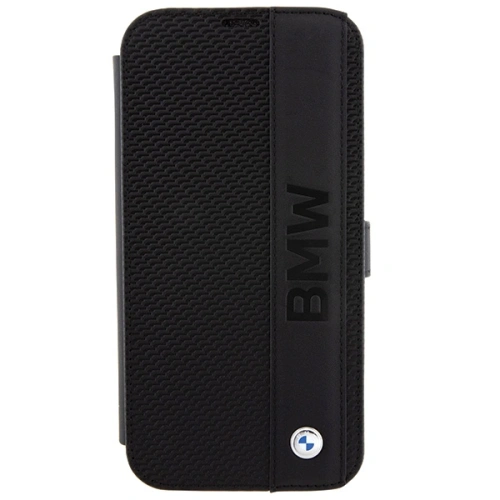Kup Case BMW BMBKP15L22RDPK Apple iPhone 15 Pro Buchhülle Leder Texturiert & Streifen schwarz/black - BMW530 - {ean13} - Sklep Home Screen