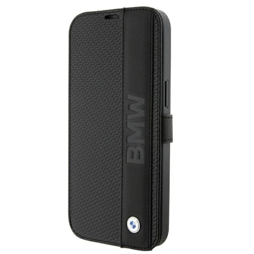 Kup Etui BMW BMBKP15S22RDPK Apple iPhone 15 kniha pouzdro Kožené texturované & pruhované černé/black - BMW531 - {ean13} - Sklep Home Screen