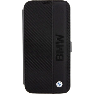 Etui BMW BMBKP15S22RDPK Apple iPhone 15 bookcase Leather Textured & Stripe czarny/black