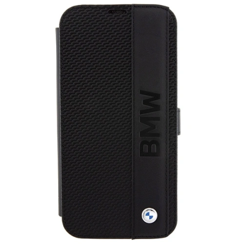 Kup Etui BMW BMBKP15S22RDPK Apple iPhone 15 kniha pouzdro Kožené texturované & pruhované černé/black - BMW531 - {ean13} - Sklep Home Screen