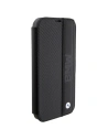 Buy BMW BMBKP15S22RDPK Apple iPhone 15 bookcase Leather Textured & Stripe black - BMW531 - {ean13} - Home Screen Store Europe