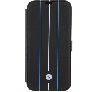 Buy BMW BMBKP15X22RVSK Apple iPhone 15 Pro Max bookcase Leather Stamp Blue Lines black - BMW533 - {ean13} - Home Screen Store Europe
