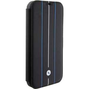 Buy BMW BMBKP15X22RVSK Apple iPhone 15 Pro Max bookcase Leather Stamp Blue Lines black - BMW533 - {ean13} - Home Screen Store Europe