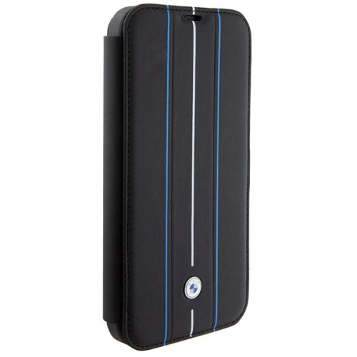Kup Case BMW BMBKP15X22RVSK Apple iPhone 15 Pro Max Buchhülle Leder Prägung Blaue Linien schwarz/black - BMW533 - {ean13} - Sklep Home Screen