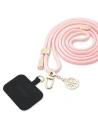 Pasek Guess GUOUCNMG4EP Universal CBDY Cord Nylon 4G Metal Charm różowy/pink