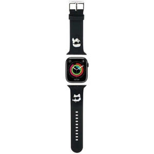Kup Karl Lagerfeld KLAWLSLKCNK Apple Watch 4/5/6/7/SE/8/9/Ultra 44/45/49mm Armband 3D Gummi Karl&Choupette Köpfe schwarz/black - KLD1768 - {ean13} - Sklep Home Screen